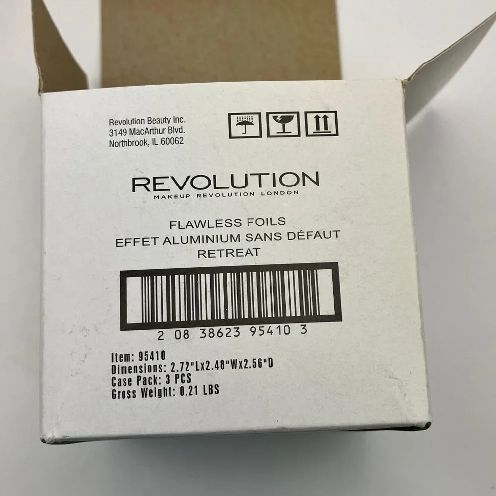 Revolution Flawless Foils Eye Shadow Primer Retreat Metallic Rose Gold Pack Of 3
